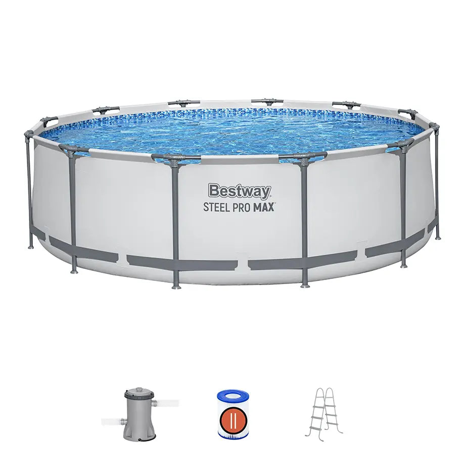 Bestway Steel Pro Max 366/100 სმ კიბით და კარტრიჯული ფილტრით (56418)